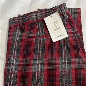 Fashion Nova Red Plaid Men's Dress Pants